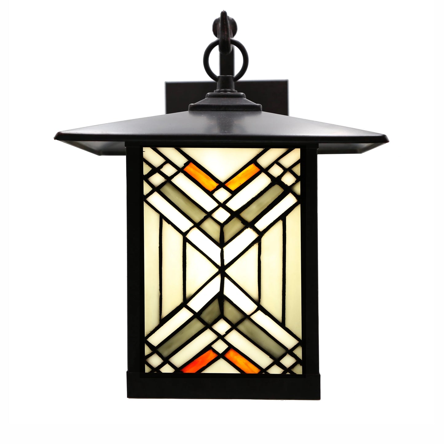 Outdoor Mission Stained Glass Wall Sconce G321