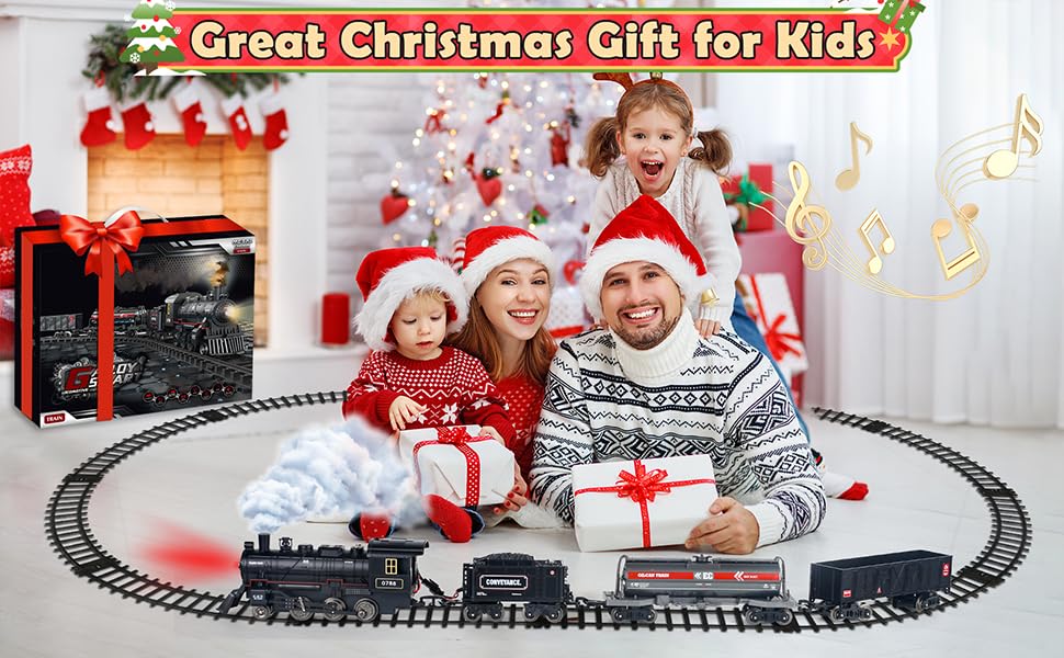 Remote Control Train Set with Lights and Sounds for Kids S368833
