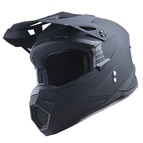Adult Motocross Helmet Full Face Racing Style Matt Black U258