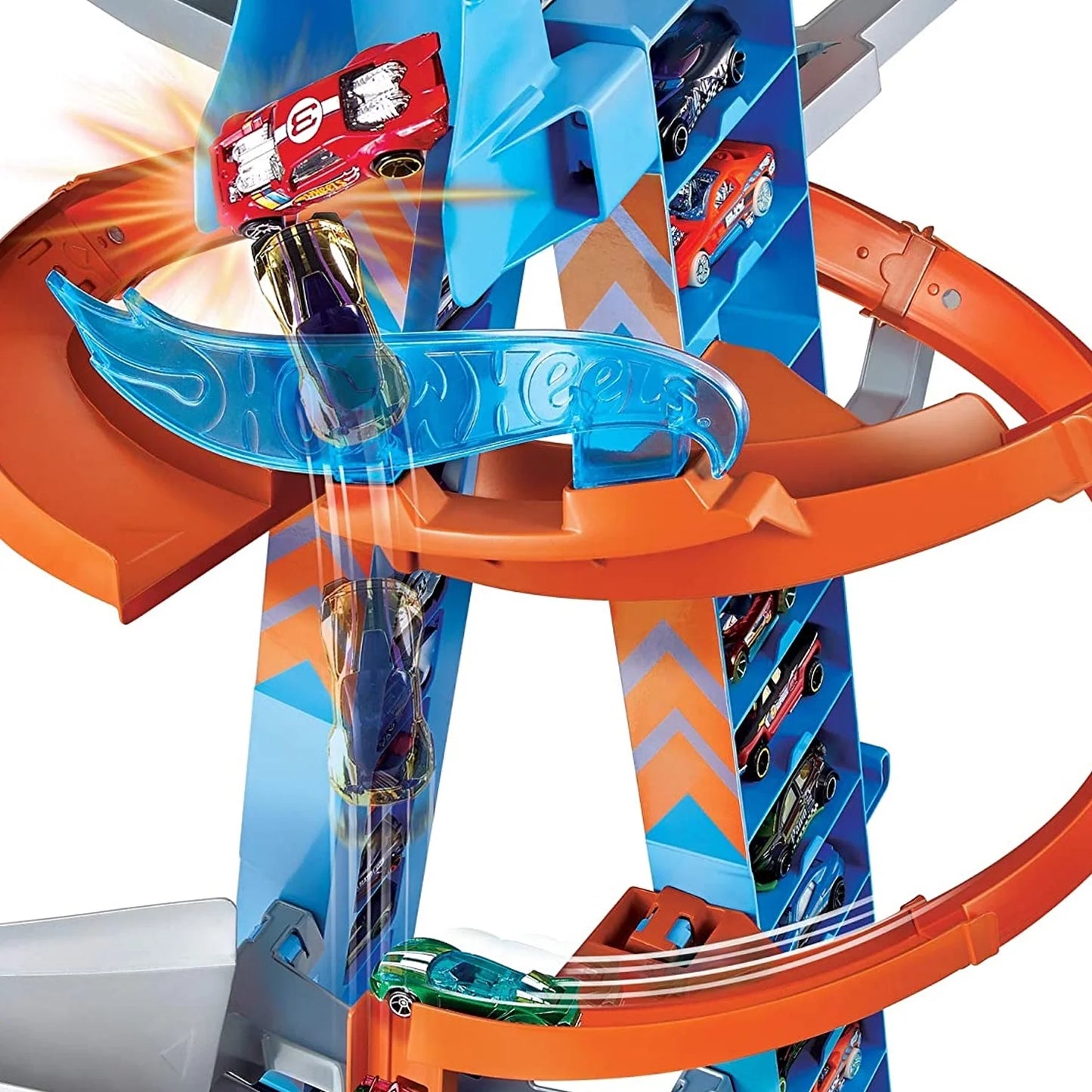 Action Sky Crash Tower Track Motorized Racing Playset I81629