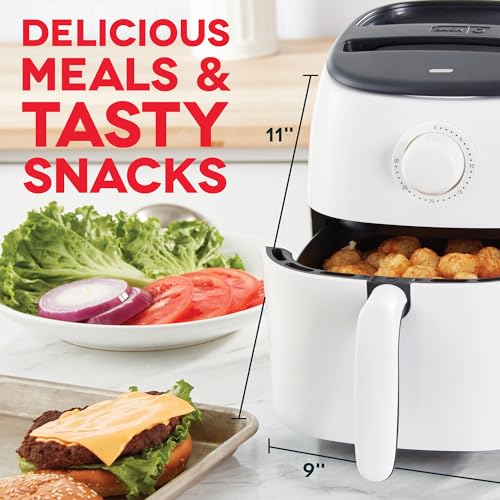 Electric Air Fryer Oven, 2.6 Qt., Grey, Compact, Auto Shut Off, 1000-Watt L764