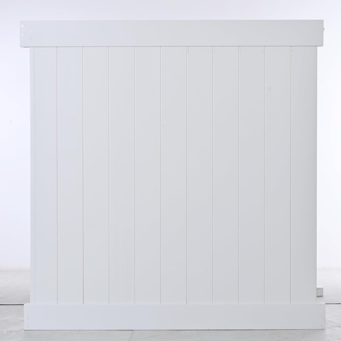 Privacy Fence Panels 6ft.H x 6ft.W White Vinyl Full Set of 2 Pcs