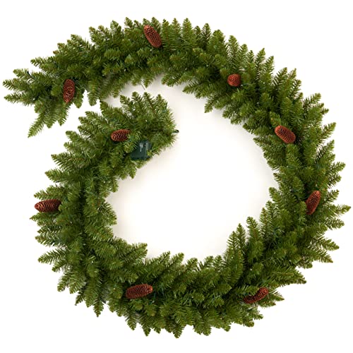 Pre-lit Christmas Garland 9ft with 50 LED Lights, Battery Operated I824