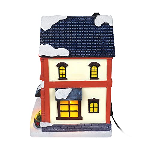 Lighted Musical Christmas Village Collectible Building Houses M7013