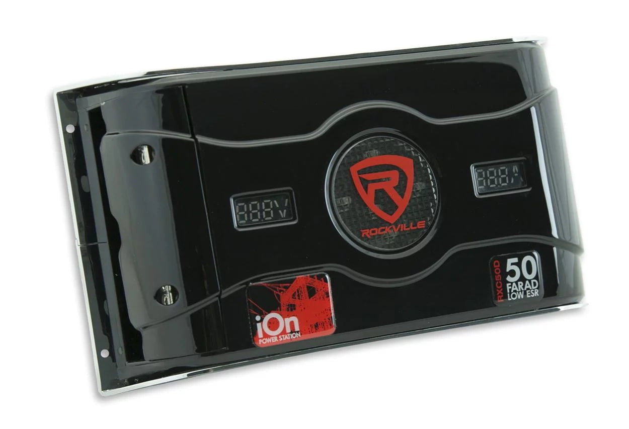 50 Farad 24V Car Audio Capacitor with Voltage and Amperage Meter A178
