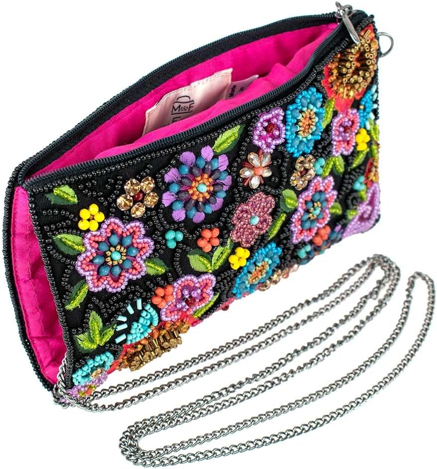 Beaded Floral Crossbody Phone Bag C735