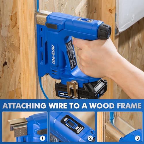 Cordless Brad Nailer 2 in 1 Staple Gun with Battery and Charger E50199
