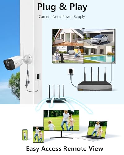 Outdoor Wireless Security Camera System with Two-Way Audio and PIR Detection X6025
