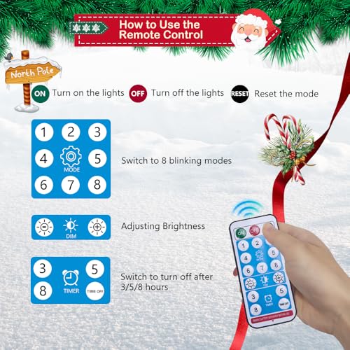 Solar Candy Cane Lights, 12 Pack Waterproof Outdoor Decorations L413