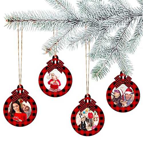 24 Pcs Christmas Photo Ornament Frames for Baby First Christmas Tree Keepsake F1934