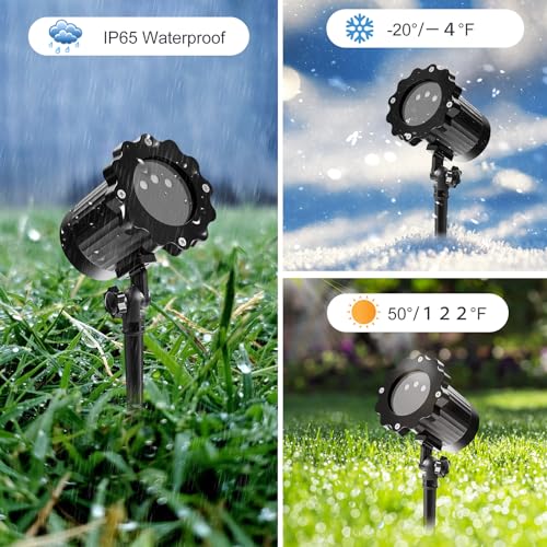 Outdoor RGB Laser Projector with Starry Sky & Firefly Effects, RF Control, IP65 for Holiday Garden Decor A973