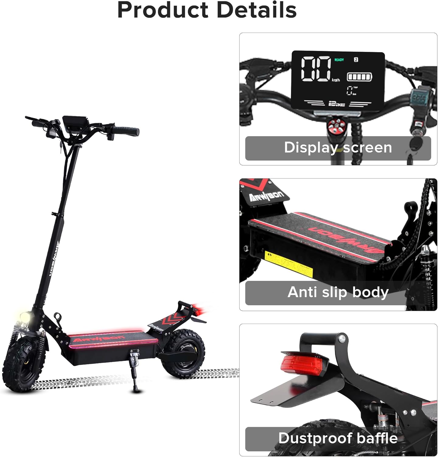 Electric Scooter for Adults, 2500W Motor, 30 MPH, 30 Miles Range, Foldable M6769