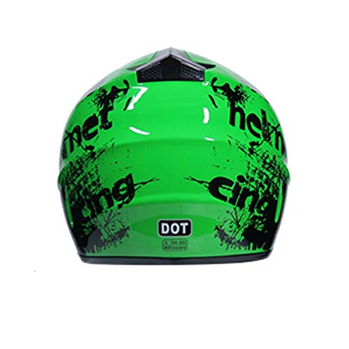 Off-Road Motocross Helmet DOT Certified (Orange, Large) N474