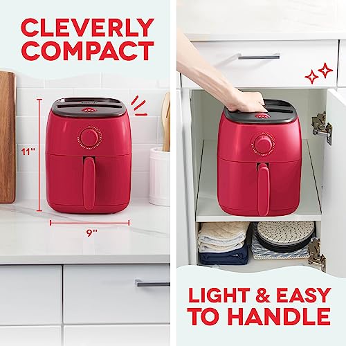 Electric Air Fryer Oven, 2.6 Qt., Grey, Compact, Auto Shut Off, 1000-Watt L764