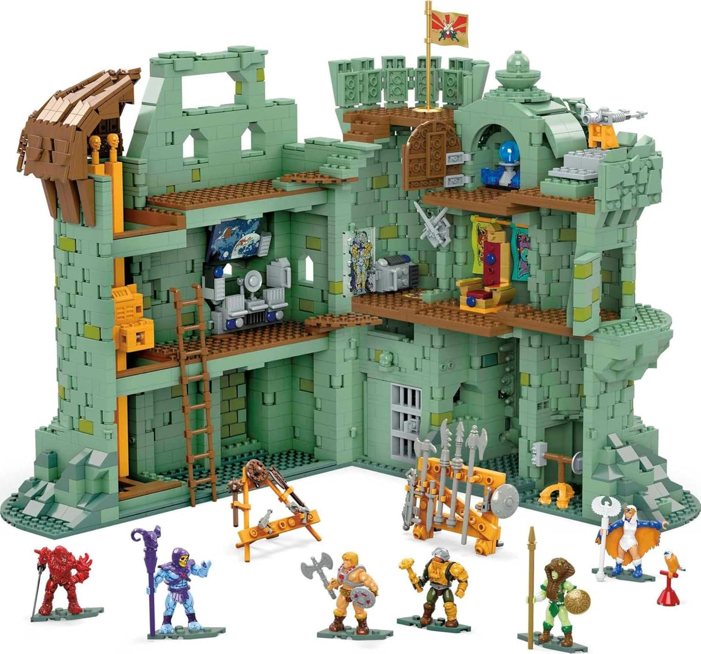 Castle Grayskull Building Set with 3508 Pieces, 6 Poseable Figures, 13+ Inches Tall G298312