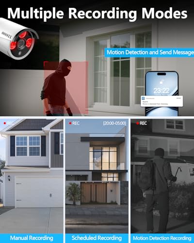 Wireless Security Camera System with 2TB Hard Drive, 4 Cameras, Night Vision Y851678