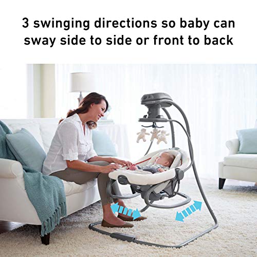 Swing and Rocker with Removable Seat and 6 Speeds for Toddler N6090