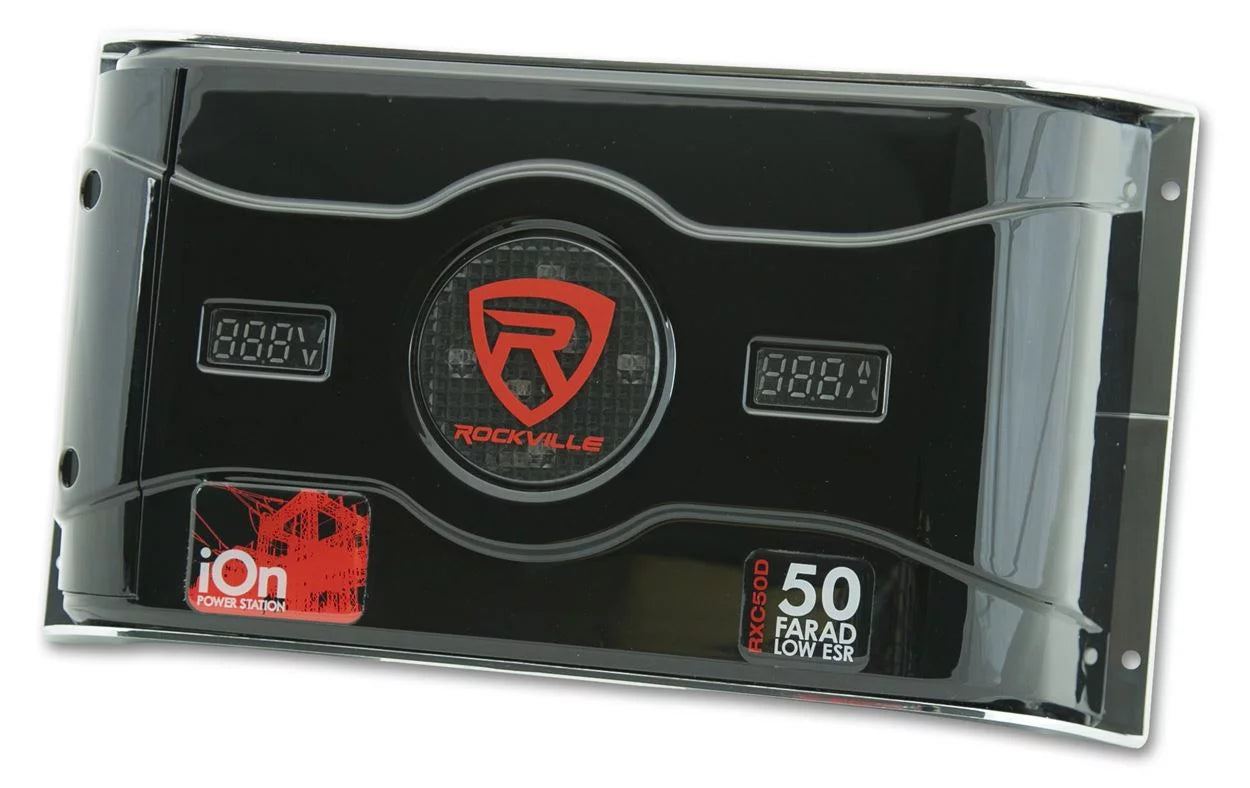 50 Farad 24V Car Audio Capacitor with Voltage and Amperage Meter A178