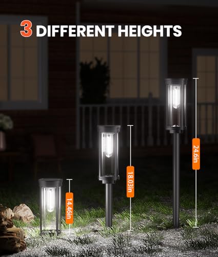 Solar Pathway Lights Outdoor, IP65 Waterproof, Auto On/Off Z346