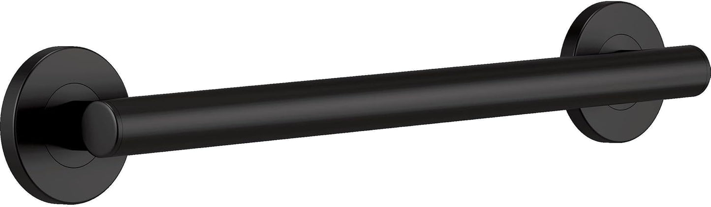 Delta Faucet 41818-BL Contemporary Concealed Screw ADA-Compliant Decorative Grab Bar, 18", Matte Black, 18 In