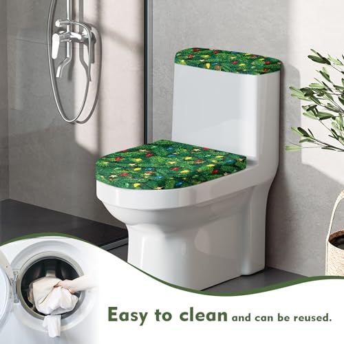 Christmas Toilet Lid and Tank Cover Set for Bathroom Decor Q334993