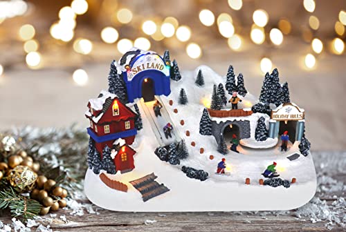 Lighted Musical Christmas Village Collectible Building Houses M7013