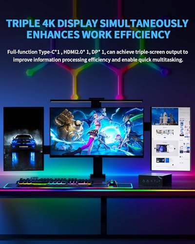 Mini PC, Intel N100, 16GB RAM 512GB SSD, Windows 11 Desktop Computer N448786