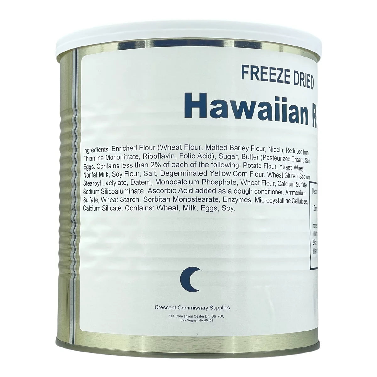 Freeze Dried Emergency Food Ration Hawaiian Rolls, 12 oz Can R51638