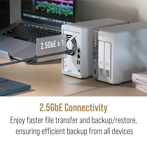 2-Bay 2.5GbE Desktop NAS with ARM Quad-Core CPU and 4GB RAM H7951