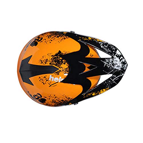 Off-Road Motocross Helmet DOT Certified (Orange, Large) N474