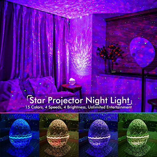Star Projector with Bluetooth Speaker and White Noise for Bedroom U548539