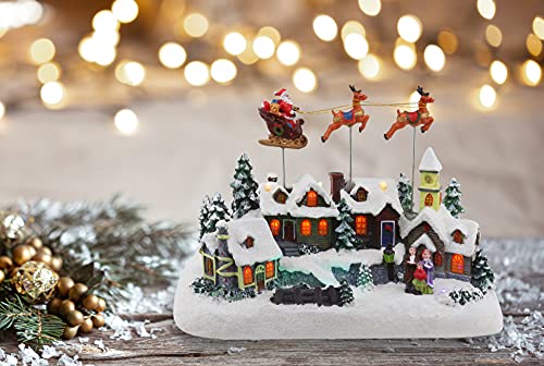 Lighted Musical Christmas Village Collectible Building Houses M7013
