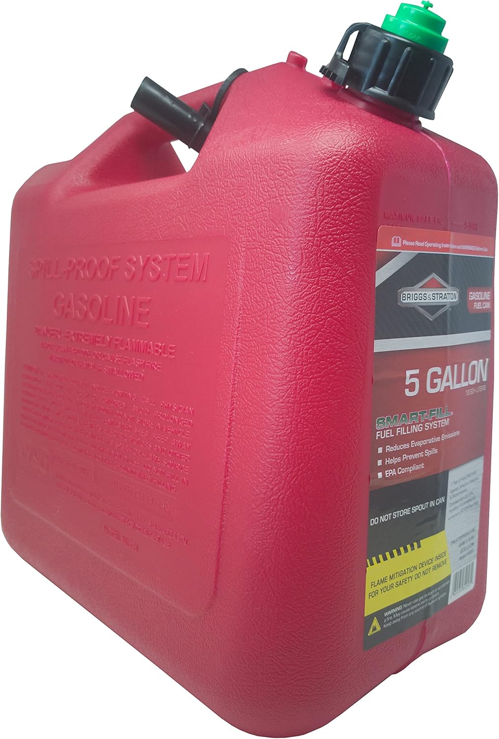 5 Gallon Gas Can with Smart Fill Spout, Red S81340