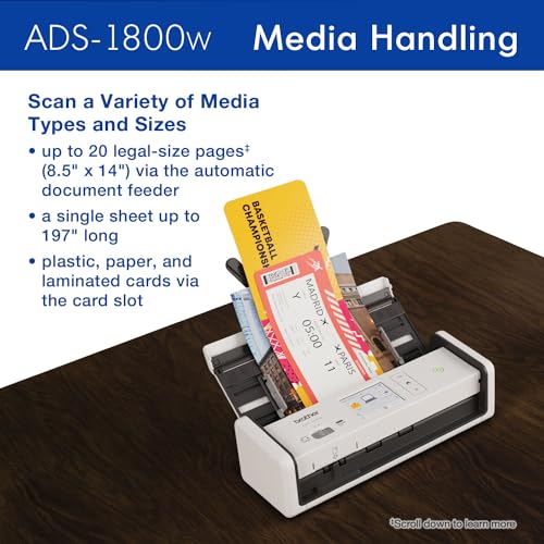 Wireless Compact Desktop Scanner with 30ppm Speed and Touchscreen G146724