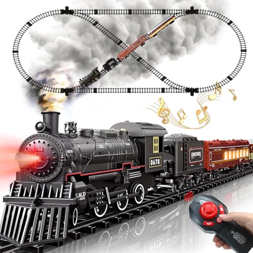 Remote Control Train Set with Lights and Sounds for Kids S368833