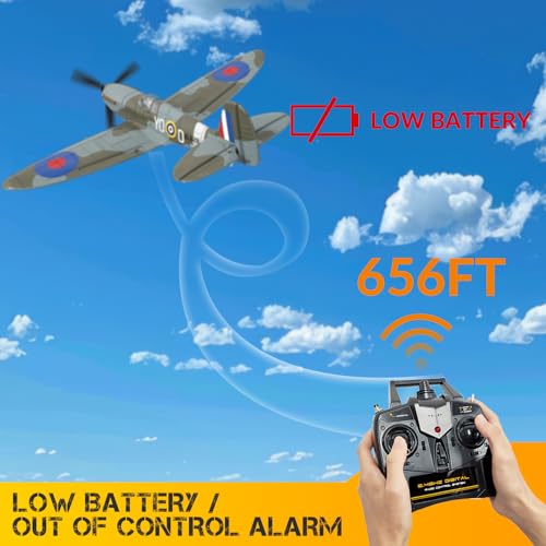 RC Plane 3 Channel Remote Control Airplane Fighter Toy, 2.4GHz 6-axis Gyro, Easy to Fly for Adults Kids Beginners Q215470