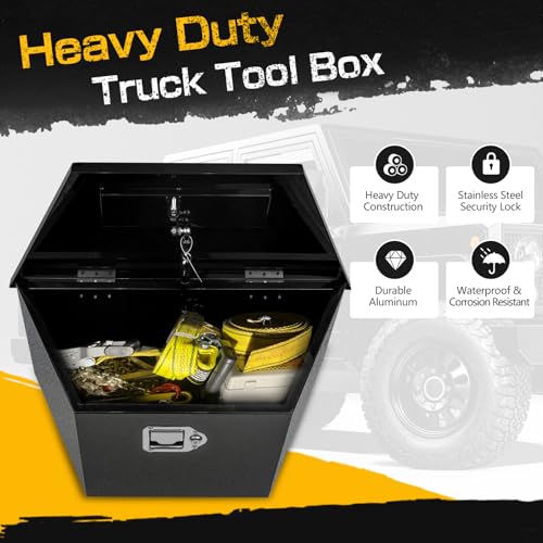 36" x 12" x 11.8" Steel Trailer Tongue Tool Box with Latch & Keys Q7659