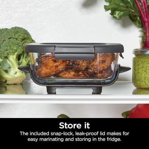 Air Fryer with Glass Containers, 4 QT & 6 Cup, Dishwasher Safe Y888