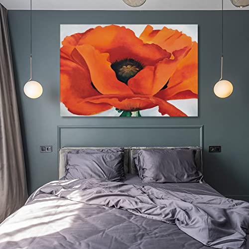 Red Poppies Flower Poster Canvas Wall Art 24x36inch Unframed E752533