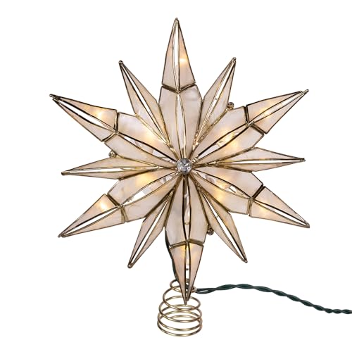 Capiz Star Treetop with Center Gem Y10516