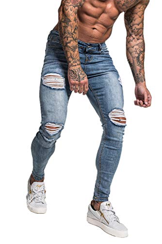 Men's Ripped Skinny Stretch Jeans S2681