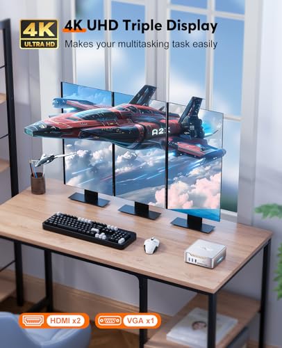 Mini PC, 12th Alder Lake N97 CPU, 8GB RAM 256GB SSD, Gigabit Ethernet, 4K UHD, WiFi5, VESA E573008