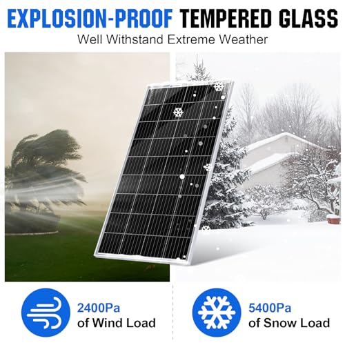 Bifacial 100 Watt 12 Volt Monocrystalline Solar Panel for Off-Grid Applications H1088