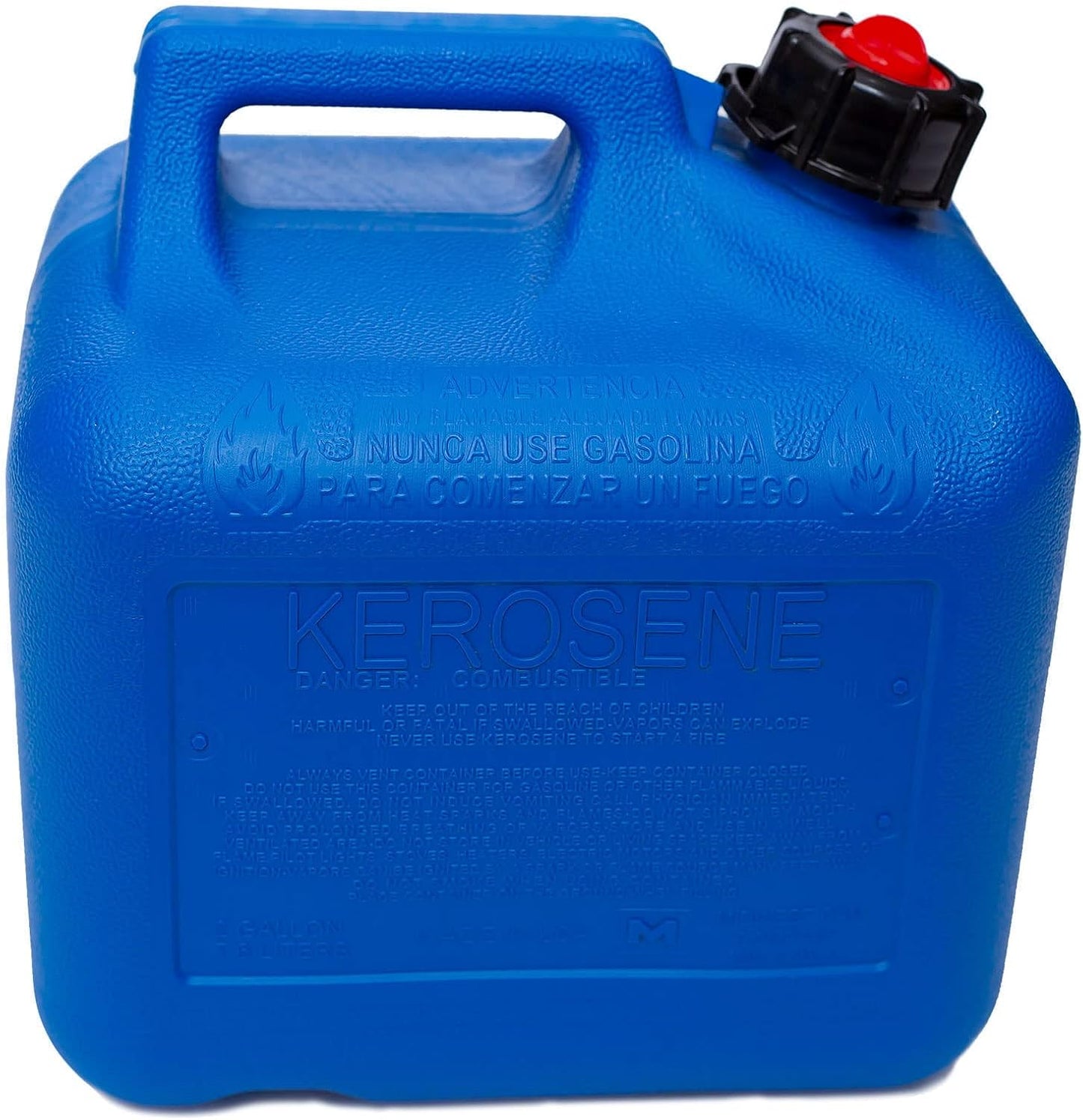 2-Gallon EPA & CARB Compliant Kerosene Gas Can Fuel Container with Flame Shield, Blue (4 Pack) Z3819