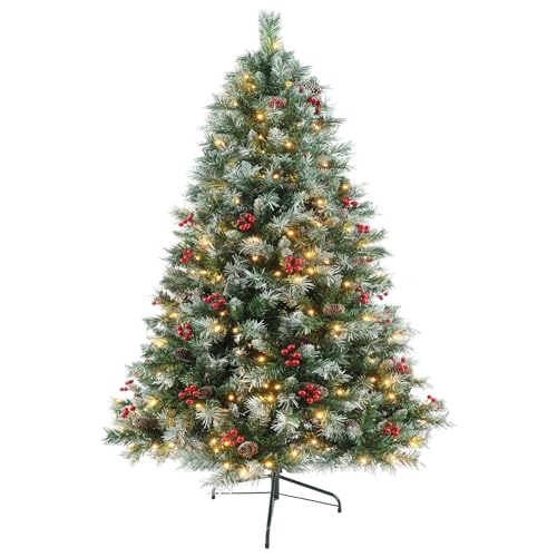 2ft Pre Lit Artificial Mini Christmas Tree with 50 LED Warm Lights L2578