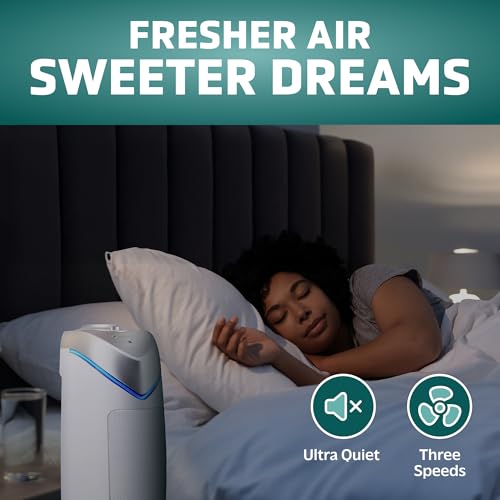 Air Purifier with HEPA Filter for Large Rooms, Removes Smoke, Pet Dander, Pollen, and Odors E469