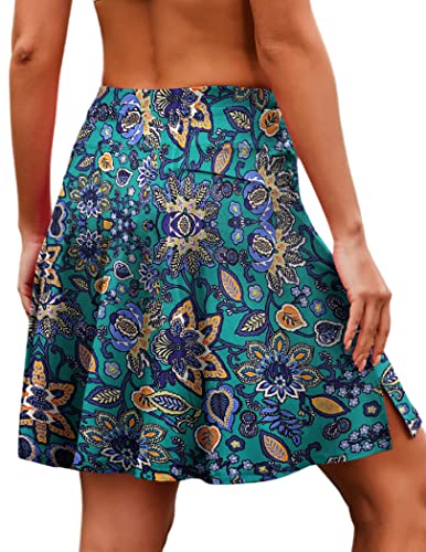 COOrun Tennis Skirt Women 20" Knee Length Golf Skort with Pockets High Waisted Athletic Sports Inner Shorts Skirts S-XXL