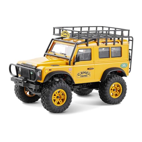 BEEZRC FMS 1/24 RC Crawler RTR FCX24M Land Rover Family Camel Trophy Edition Licensed RC Model 4WD RC Rock Truck 2.4Ghz Hobby Grade RC Car Model Mini Off Road Vehicle with Battery (Discovery)