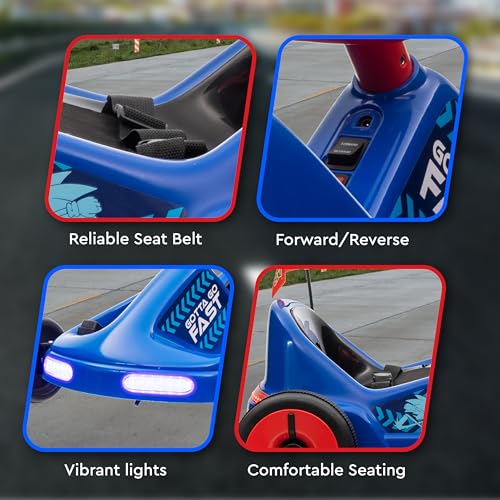 6V Electric Go Kart for Kids with Lights and Remote Control M7098
