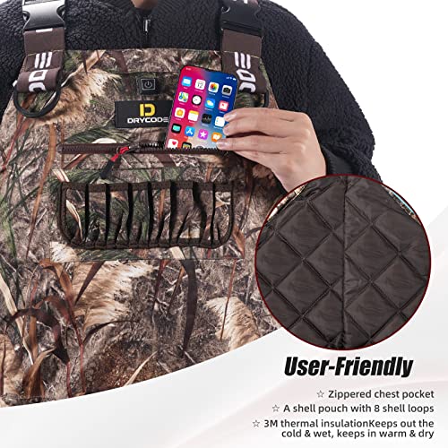 Waterproof Fleece-Lined Chest Waders for Men with Insulated Boots W48180